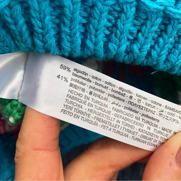 🩵 ZARA BLUE MULTI KNIT CROP TOP! - Picture 14 of 16